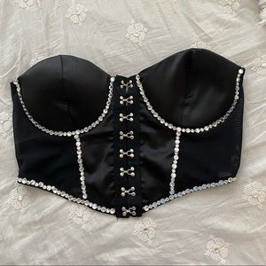Rhinestone corset top